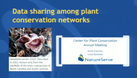 Screenshot from Data Sharing Among Plant Conservation Networks video