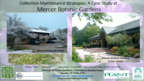 Screenshot from Collection Maintenance Strategies: A Case Study at Mercer Botanic Gardens video