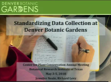 Screenshot from Standardizing Data Collection at Denver Botanic Gardens video