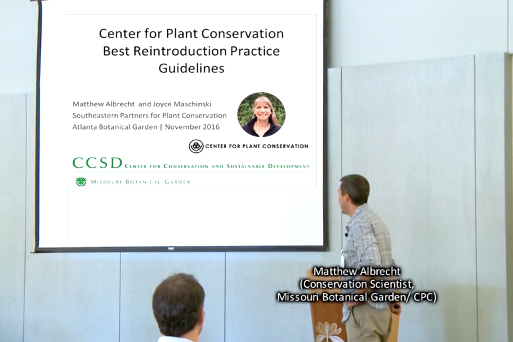Screenshot of CPC Best Reintroduction Practice Guidelines: Astragalus bibullatus Case Study video
