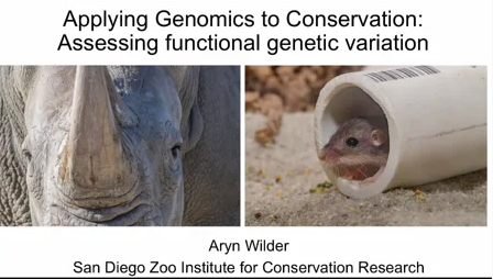 Screenshot of Applying Genomics to Conservation video