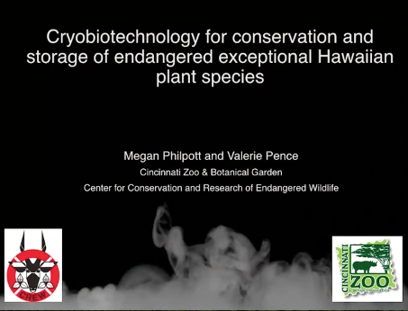 Screenshot of Cryobiotechnology for Conservation and Storage of Endangered Exceptional Hawaiian Plant Species video