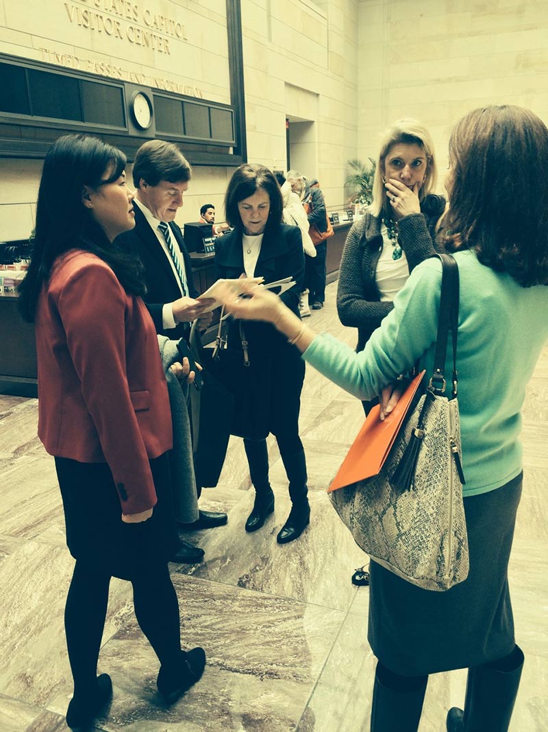 Lindsay and her colleagues prepare to visit Capitol Hill to promote the legislation that supports the Garden Club of America’s mission.