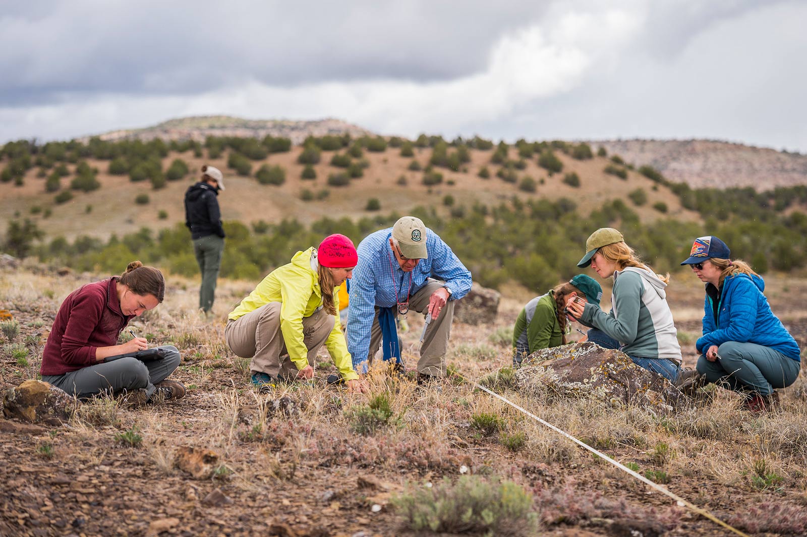 Photos: DBG research team in the field near De Beque, Colorado, for Sclerocactus glaucus. Photo credit: Scott Dressel Martin, courtesy of Denver Botanic Gardens.