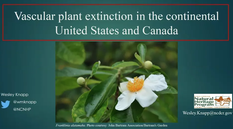 Screenshot of Vascular Plant Extinction in the Continental United States and Canada video.