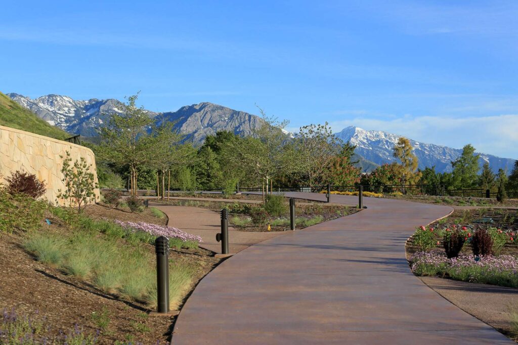 Photo of Red Butte Garden Water Saver Terrace with southern mountain view