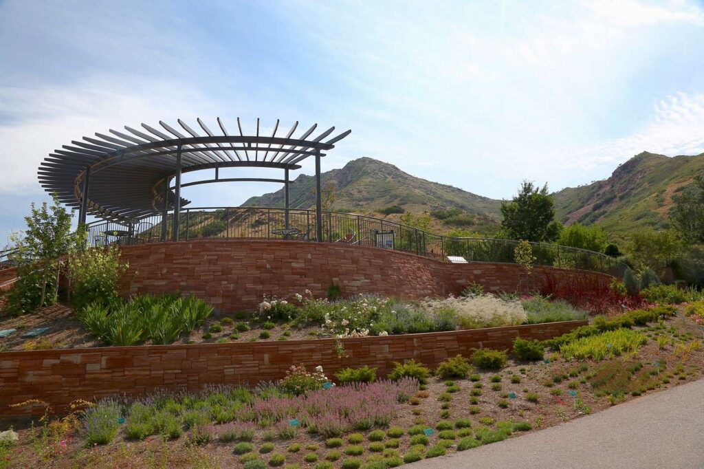 Photo of Red Butte Garden - Water wise Border and lower entry pavilion