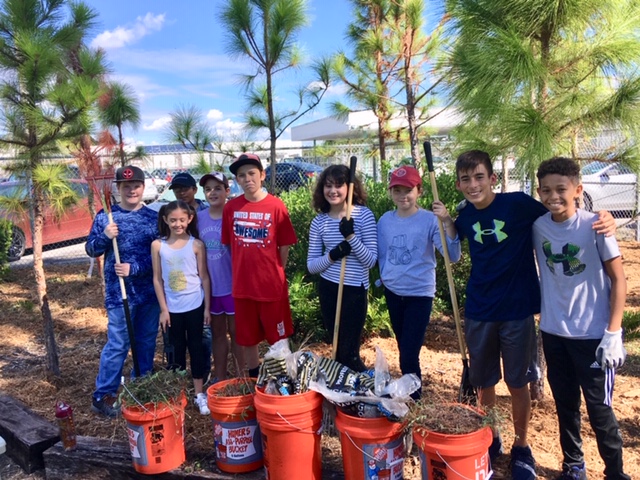 Several schools, including Palmetto Middle School, are members of the Connect to Protect Program. The students are active participants in maintaining these gardens and they also provide great opportunities for citizen science and practical learning.