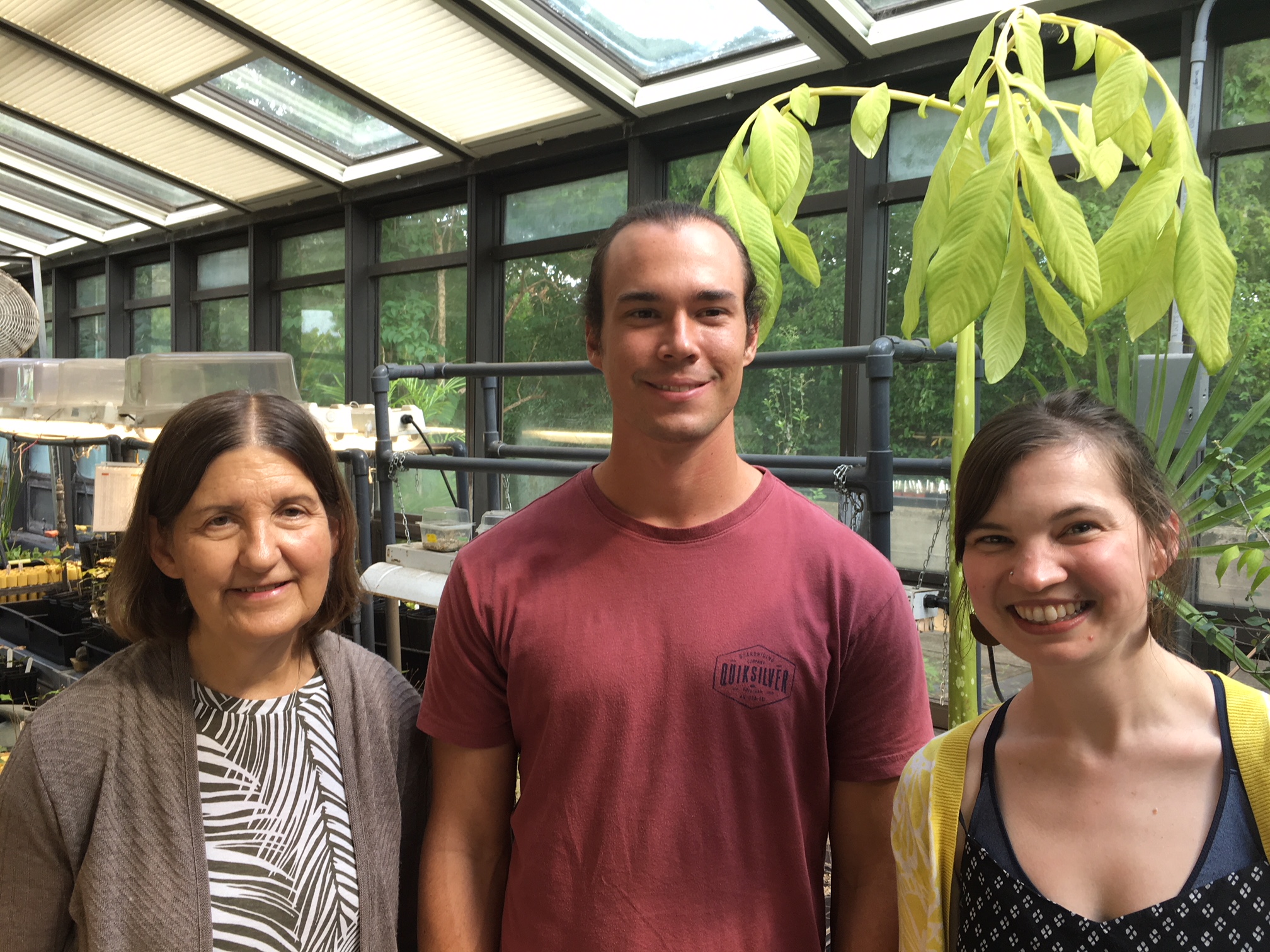 Lyon Arboretum staffer Devon Gordon (center) joined Valerie Pence, Ph.D. (left) and Megan Philpott, Ph.D. (right) in Cincinnati for training on cryopreservation techniques.