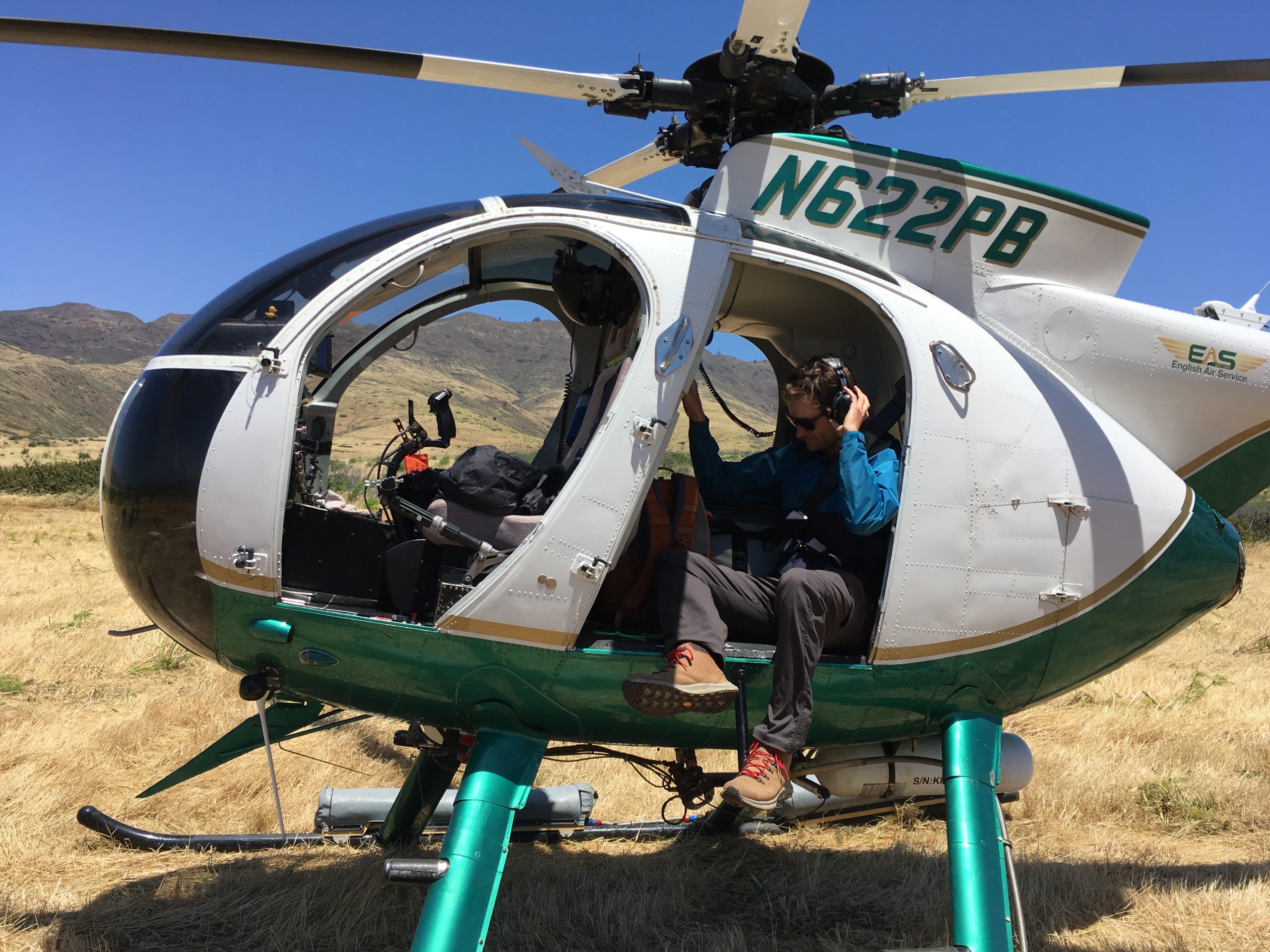 Sean Carson of the Santa Barbara Botanic Garden prepares for a day of helicopter-assisted surveys.