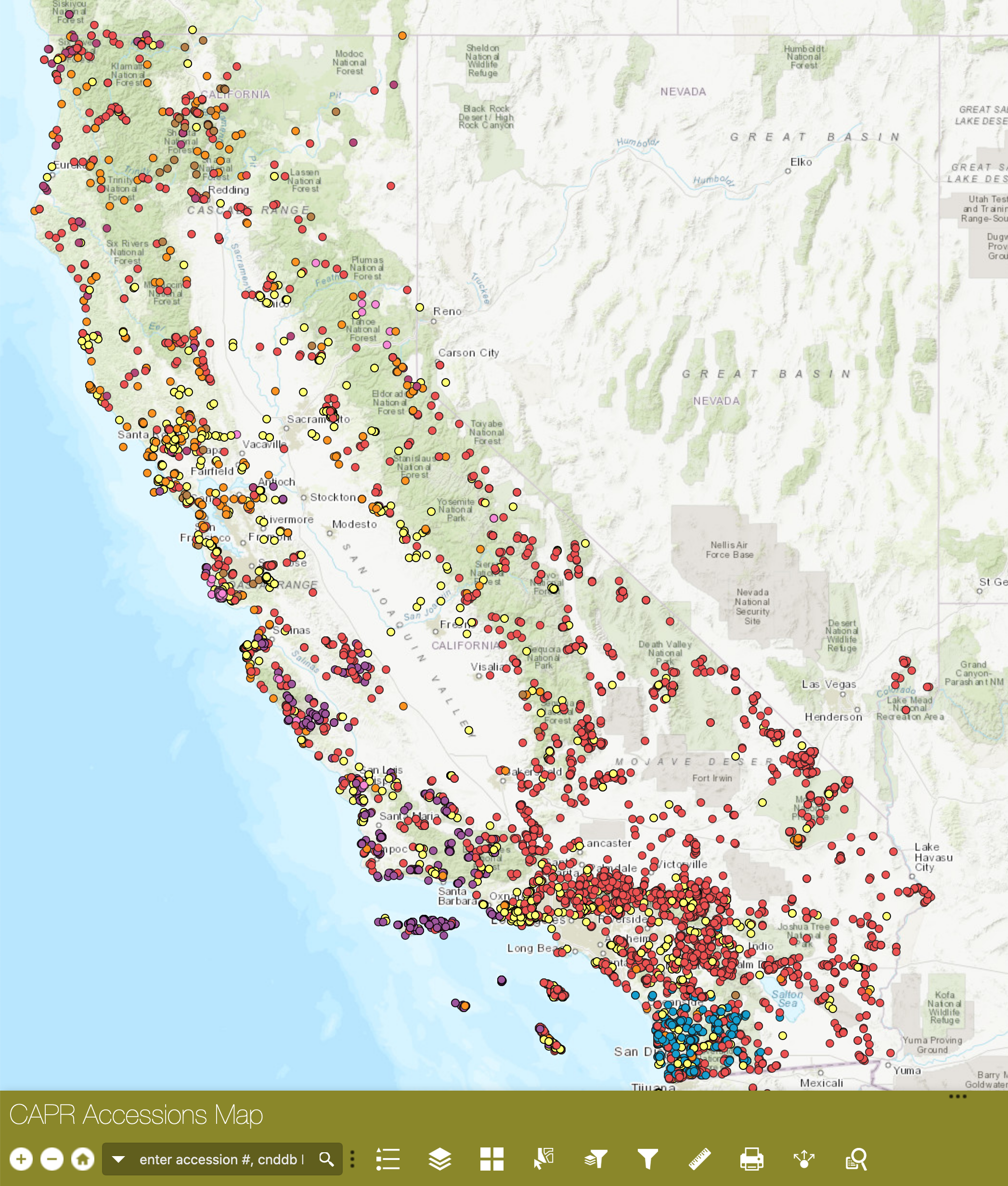 CaPR Accessions map.