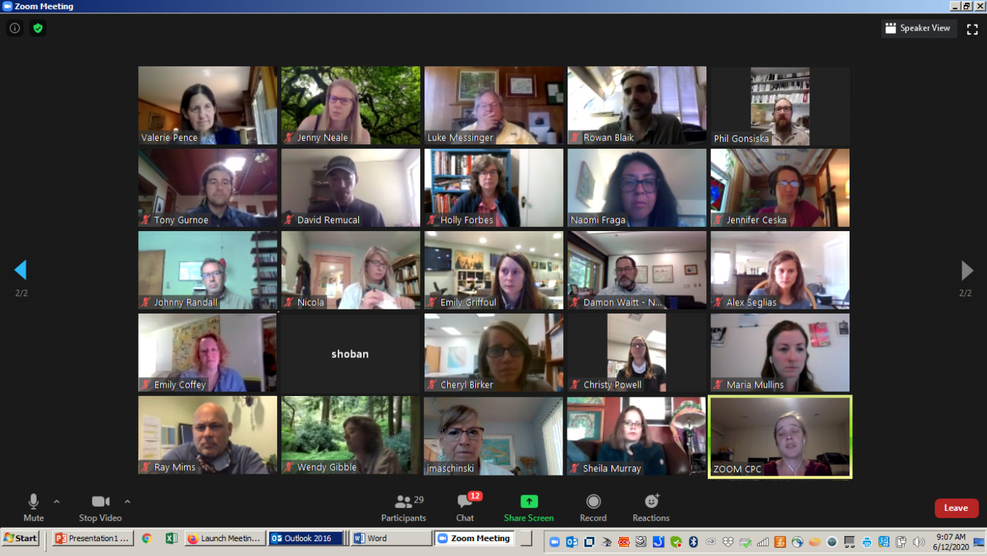 May 2020 Zoom meeting of plant conservationists.