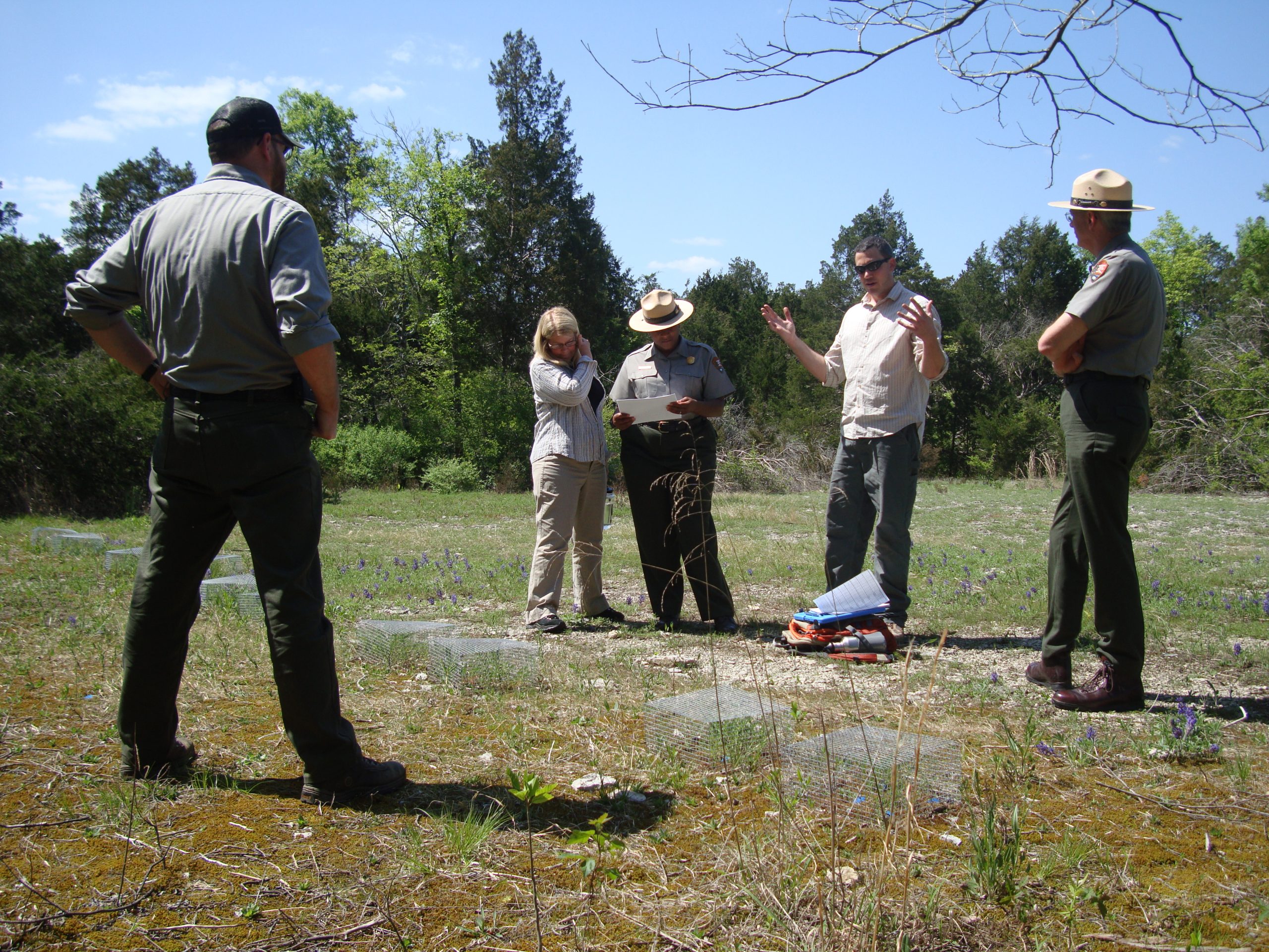 Dr. Albrecht shares his reintroduction work with U.S. Fish and Wildlife Service and National Park Service staff.