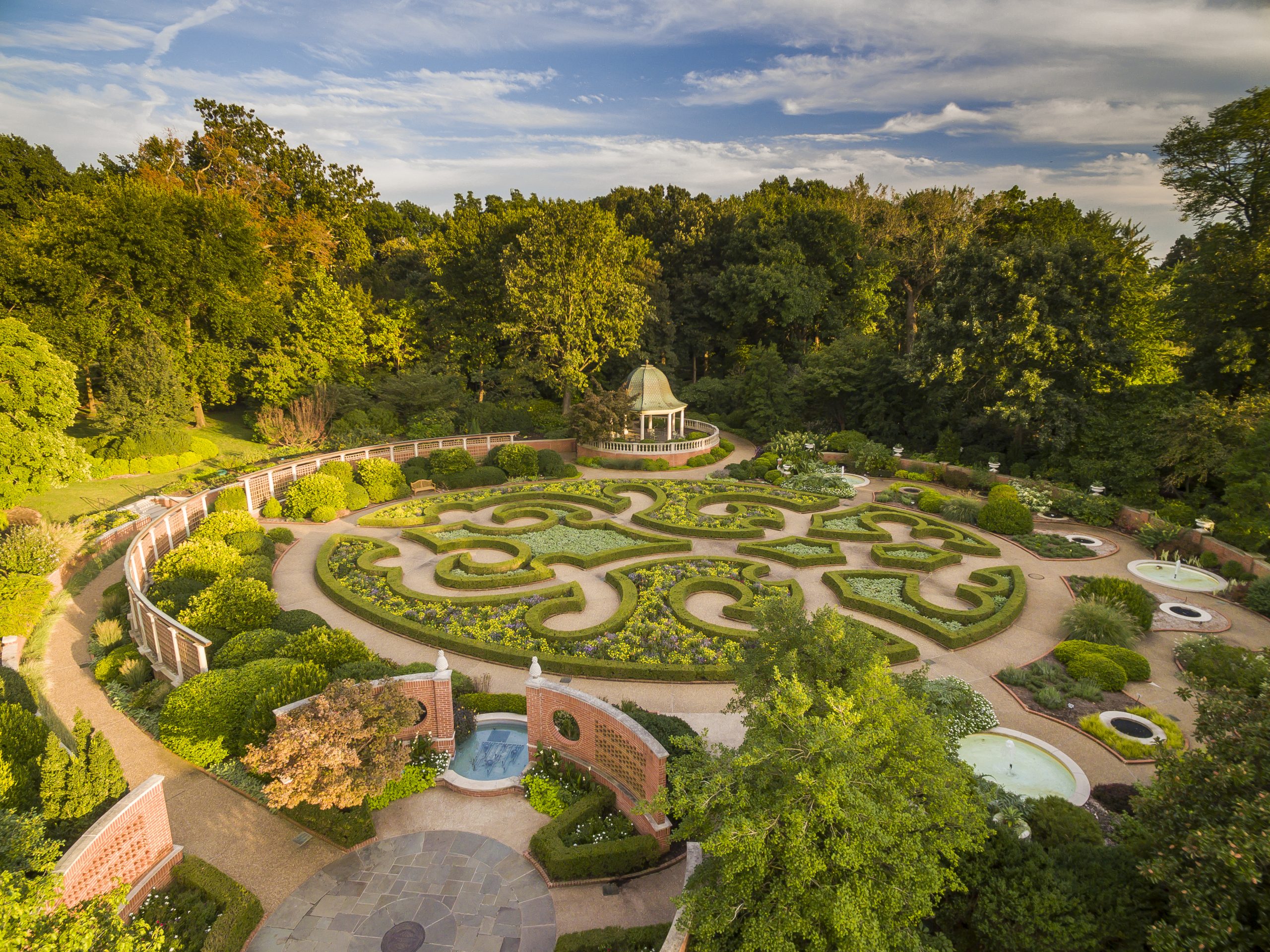 The Ruth Palmer Blanke Boxwood Garden at The Missouri Botanical Garden