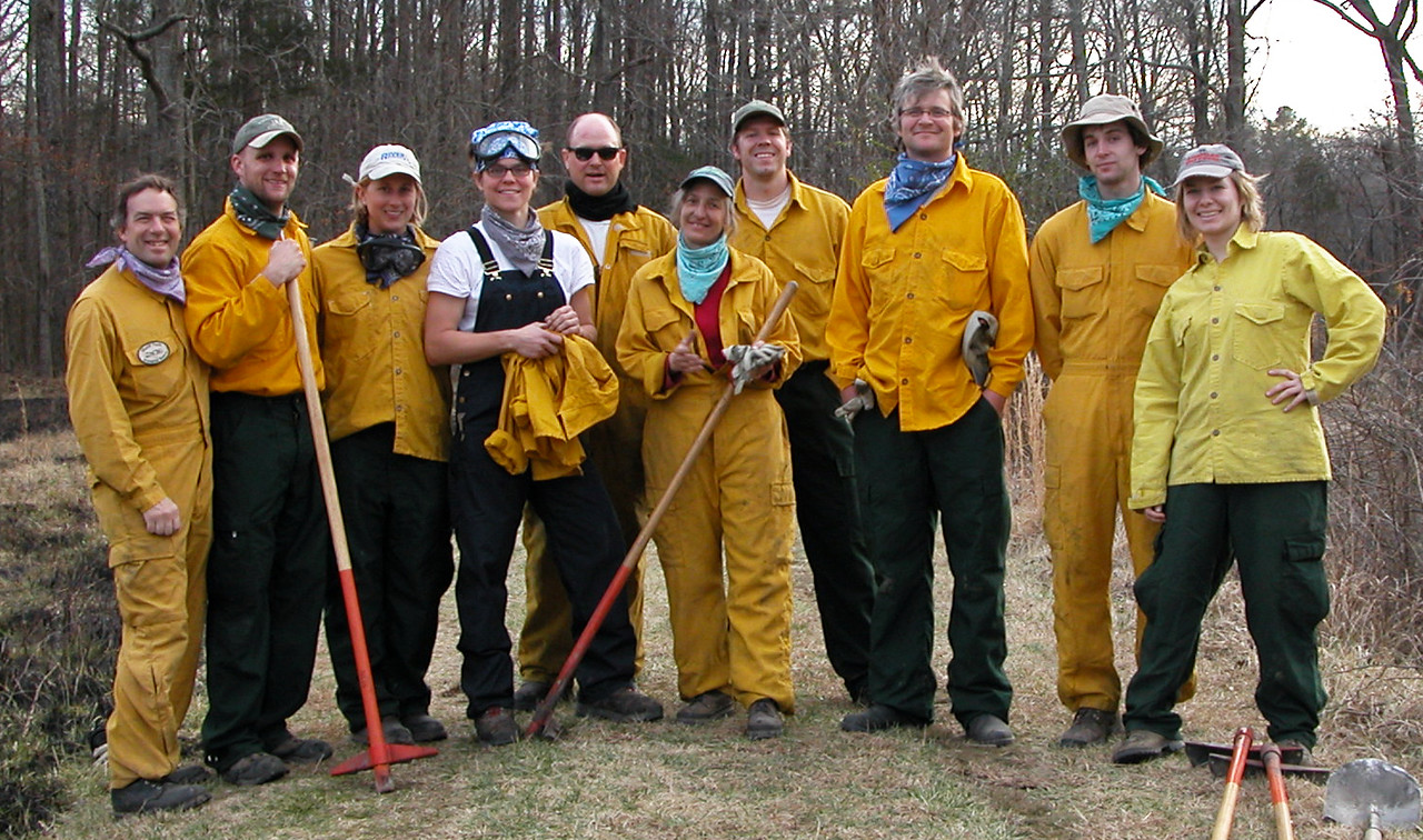 North Carolina Botanic Garden’s burn crew was initially formed 20 years ago to bring fire back to ecosystems struggling with the impacts of fire suppression. Photo by Johnny Randall, courtesy of the North Carolina Botanical Garden.