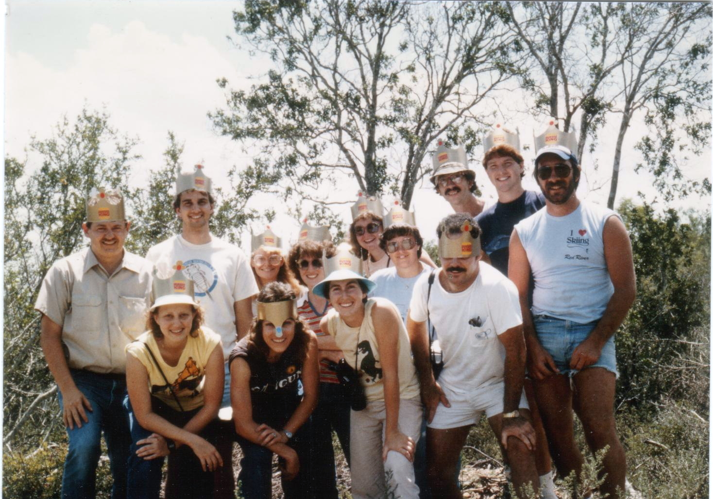 During his time at Texas State University, Dr. Schneider led field trips to the Rio Grande region of Texas to study rare and endangered plants, including this 1980 class.