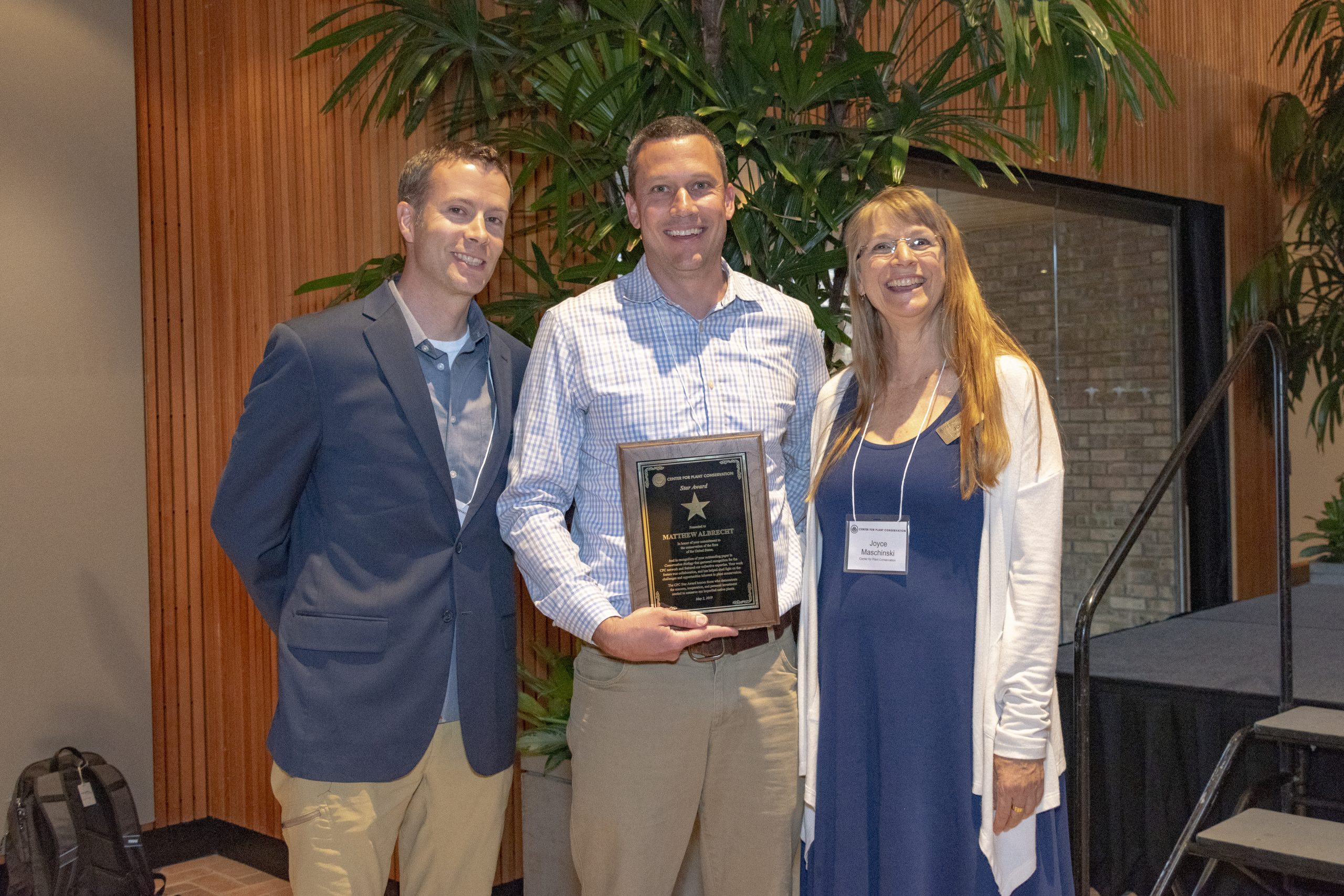 Matthew Albrecht, Ph.D., of Missouri Botanical Garden received this year’s Star Award.