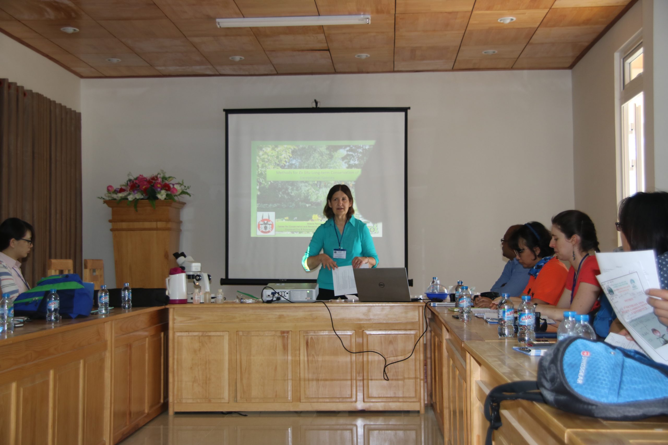 Dr. Valerie Pence teaching a university class