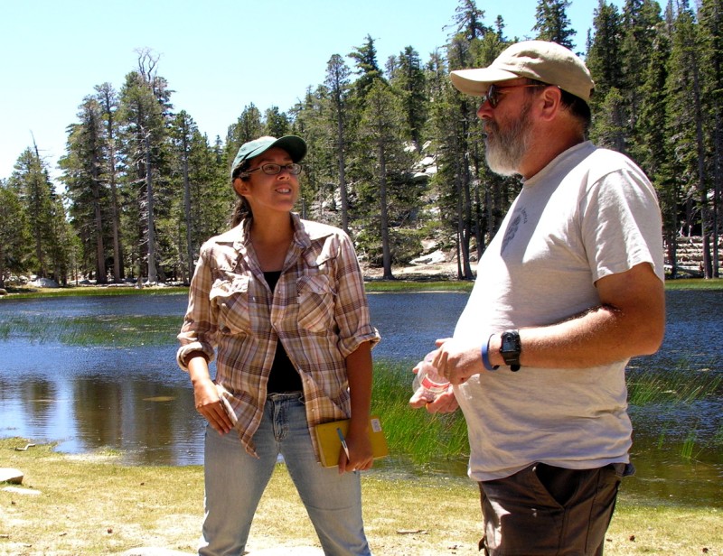 Image of Naomi Fraga and Steve Boyd at Hidden Lake.