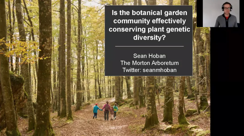 Screenshot from Progress on Conserving Genetic Diversity in Botanic Gardens: An Update video