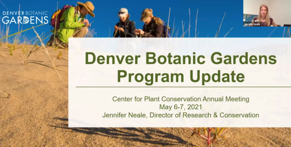 Screenshot from Denver Botanic Gardens Program update video