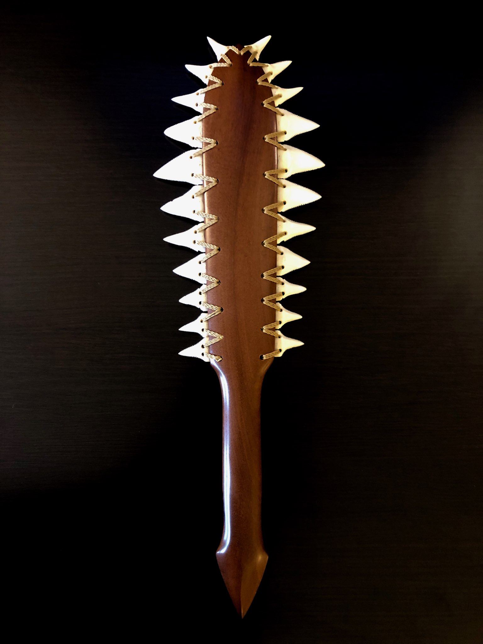 Traditional Hawaiin weapon of rich wood.